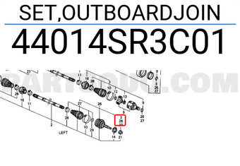 Honda 44014SR3C01 SET,OUTBOARDJOIN
