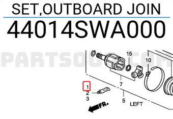 Honda 44014SWA000 SET,OUTBOARD JOIN