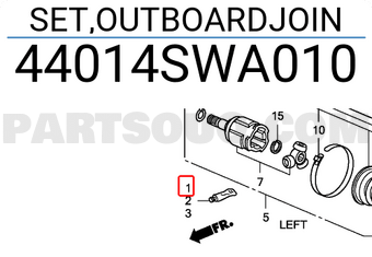 Honda 44014SWA010 SET,OUTBOARDJOIN