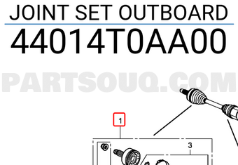 Honda 44014T0AA00 JOINT SET OUTBOARD