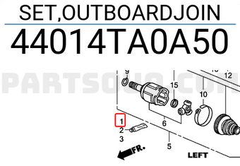Honda 44014TA0A50 SET,OUTBOARDJOIN