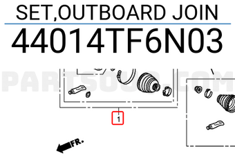 Honda 44014TF6N03 SET,OUTBOARD JOIN