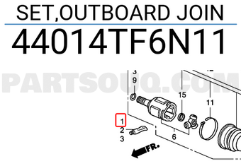Honda 44014TF6N11 SET,OUTBOARD JOIN