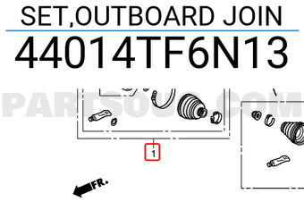 Honda 44014TF6N13 SET,OUTBOARD JOIN