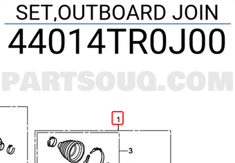 Honda 44014TR0J00 SET,OUTBOARD JOIN