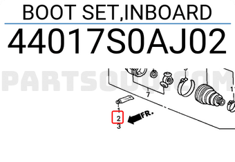 Honda 44017S0AJ02 BOOT SET,INBOARD