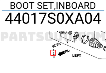 Honda 44017S0XA04 BOOT SET,INBOARD