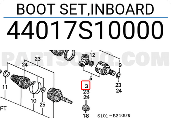 Honda 44017S10000 BOOT SET,INBOARD