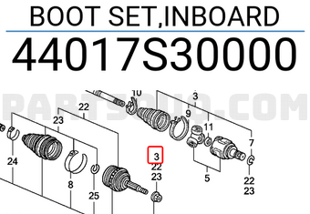 Honda 44017S30000 BOOT SET,INBOARD