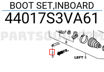 Honda 44017S3VA61 BOOT SET,INBOARD