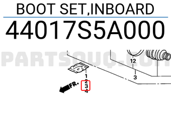 Honda 44017S5A000 BOOT SET,INBOARD