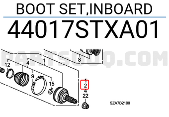 Honda 44017STXA01 BOOT SET,INBOARD
