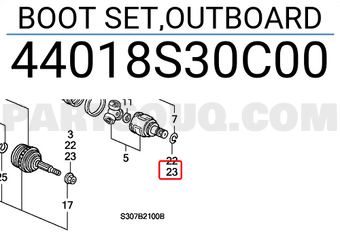 Honda 44018S30C00 BOOT SET,OUTBOARD