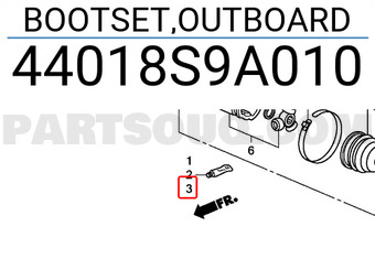 Honda 44018S9A010 BOOTSET,OUTBOARD