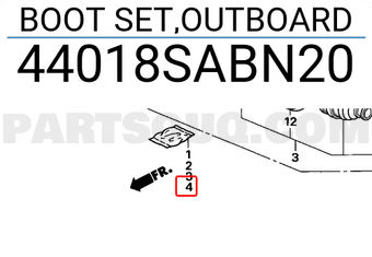 Honda 44018SABN20 BOOT SET,OUTBOARD