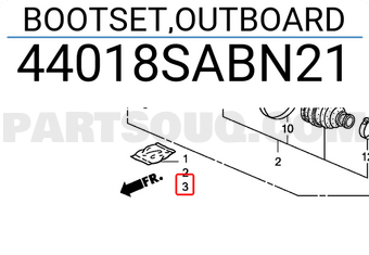 Honda 44018SABN21 BOOTSET,OUTBOARD