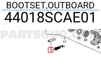 Honda 44018SCAE01 BOOTSET,OUTBOARD