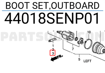 Honda 44018SENP01 BOOT SET,OUTBOARD