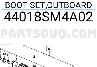 Honda 44018SM4A02 BOOT SET,OUTBOARD
