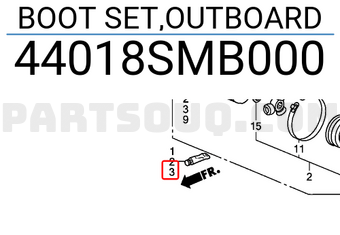 Honda 44018SMB000 BOOT SET,OUTBOARD