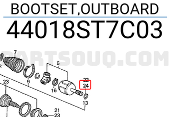 Honda 44018ST7C03 BOOTSET,OUTBOARD