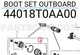 Honda 44018T0AA00 BOOT SET OUTBOARD