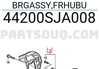 Honda 44200SJA008 BRGASSY,FRHUBU