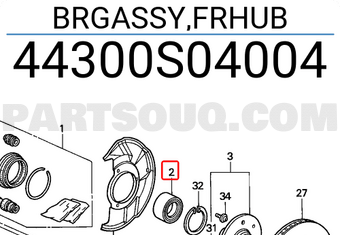 Honda 44300S04004 BRGASSY,FRHUB
