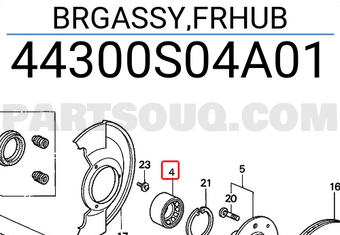 Honda 44300S04A01 BRGASSY,FRHUB