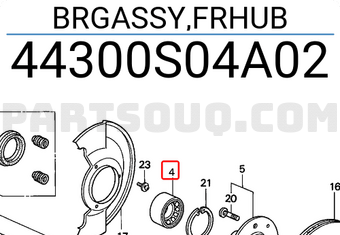 Honda 44300S04A02 BRGASSY,FRHUB