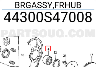 Honda 44300S47008 BRGASSY,FRHUB