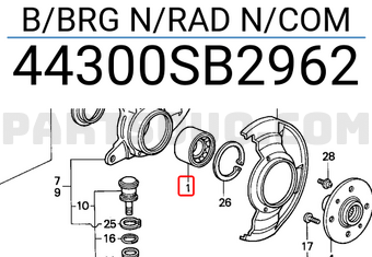 Honda 44300SB2962 B/BRG N/RAD N/COM