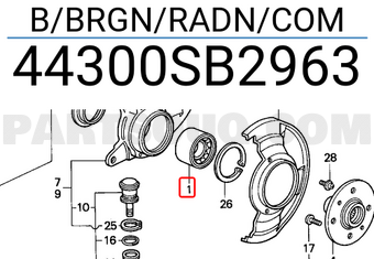 Honda 44300SB2963 B/BRGN/RADN/COM