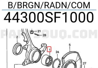 Honda 44300SF1000 B/BRGN/RADN/COM