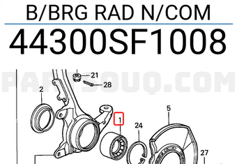 Honda 44300SF1008 B/BRG RAD N/COM