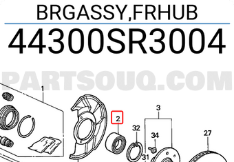 Honda 44300SR3004 BRGASSY,FRHUB