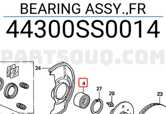 Honda 44300SS0014 BEARING ASSY.,FR
