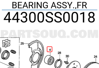 Honda 44300SS0018 BEARING ASSY.,FR