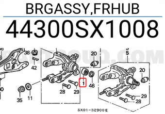 Honda 44300SX1008 BRGASSY,FRHUB