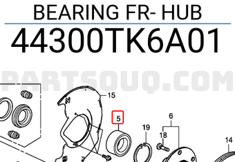 Honda 44300TK6A01 BEARING FR- HUB
