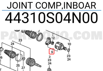 Honda 44310S04N00 JOINT COMP,INBOAR