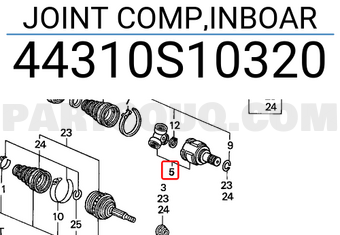 Honda 44310S10320 JOINT COMP,INBOAR