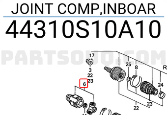 Honda 44310S10A10 JOINT COMP,INBOAR