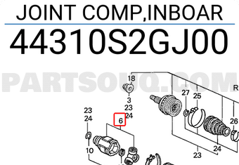 Honda 44310S2GJ00 JOINT COMP,INBOAR