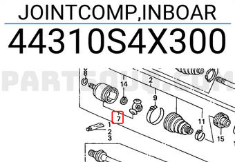Honda 44310S4X300 JOINTCOMP,INBOAR