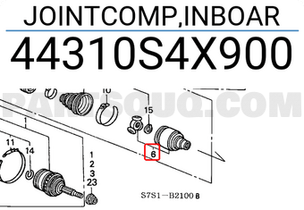 Honda 44310S4X900 JOINTCOMP,INBOAR