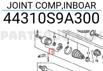 Honda 44310S9A300 JOINT COMP,INBOAR