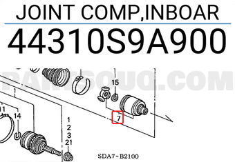 Honda 44310S9A900 JOINT COMP,INBOAR