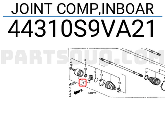 Honda 44310S9VA21 JOINT COMP,INBOAR