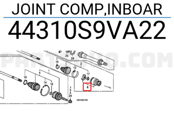 Honda 44310S9VA22 JOINT COMP,INBOAR